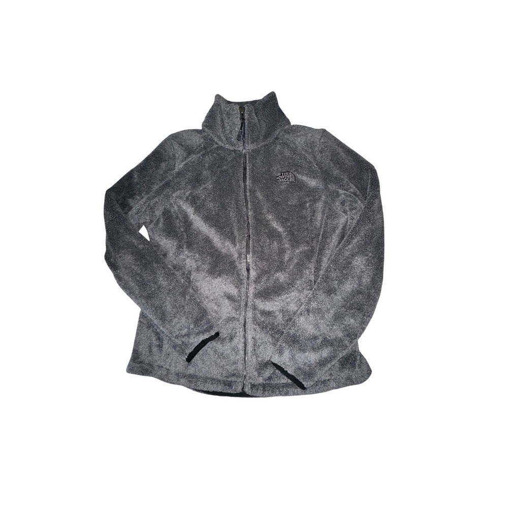 The North Face Osito‎ Fleece Jacket Womens Medium Gray Full Zip High Pile Soft
